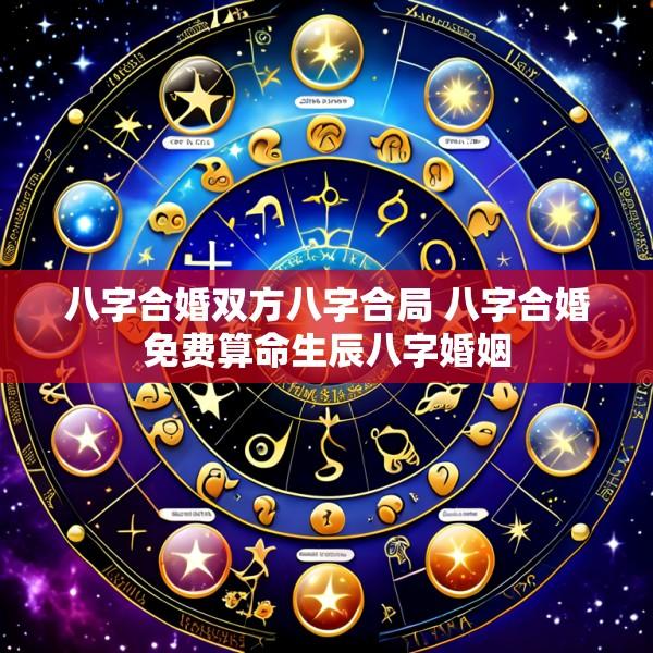 八字合婚双方八字合局 八字合婚免费算命生辰八字婚姻