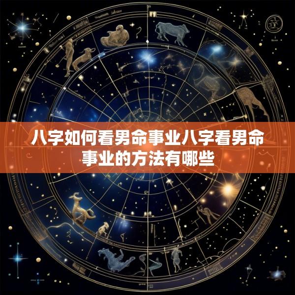 八字如何看男命事业八字看男命事业的方法有哪些