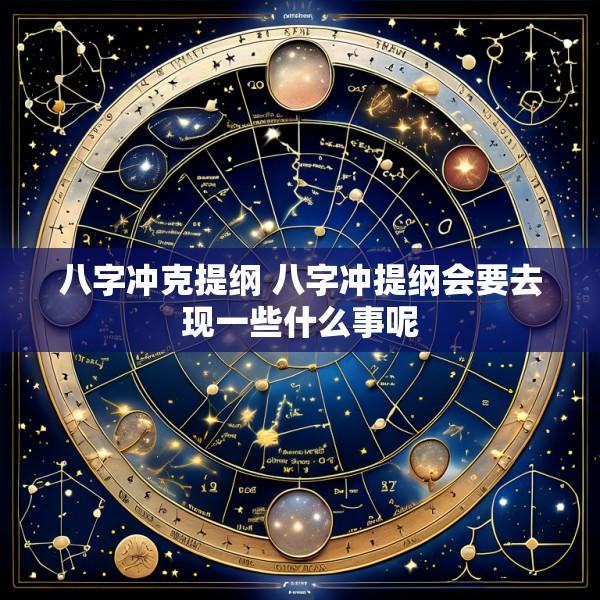 八字冲克提纲 八字冲提纲会要去现一些什么事呢
