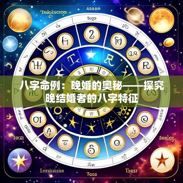 八字命例：晚婚的奥秘——探究晚结婚者的八字特征