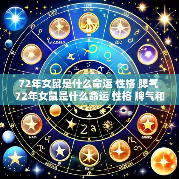 72年女鼠是什么命运 性格 脾气 72年女鼠是什么命运 性格 脾气和脾气