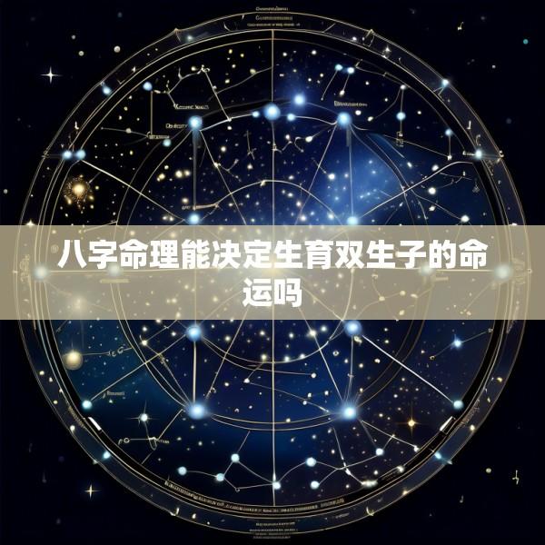 八字命理能决定生育双生子的命运吗