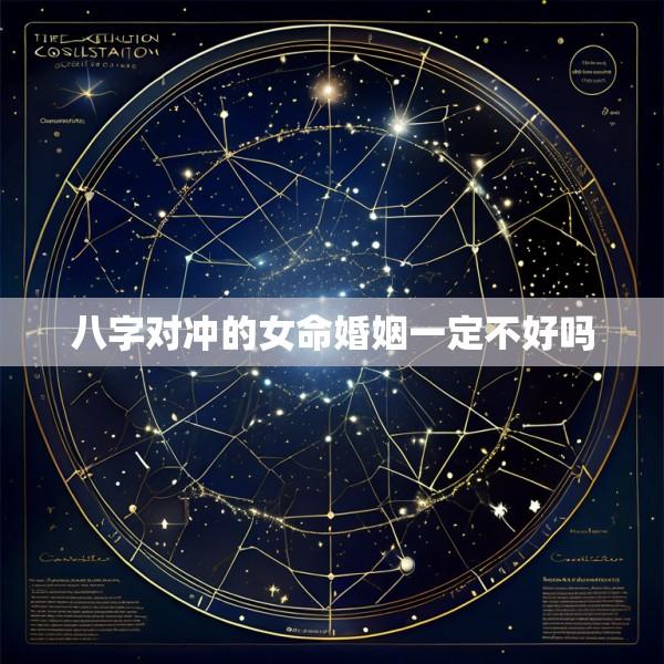 八字对冲的女命婚姻一定不好吗