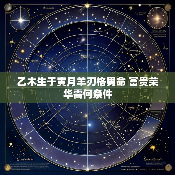 乙木生于寅月羊刃格男命 富贵荣华需何条件