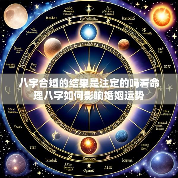 八字合婚的结果是注定的吗看命理八字如何影响婚姻运势