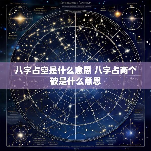 八字占空是什么意思 八字占两个破是什么意思