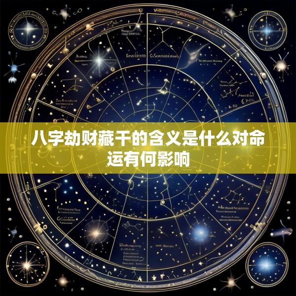 八字劫财藏干的含义是什么对命运有何影响
