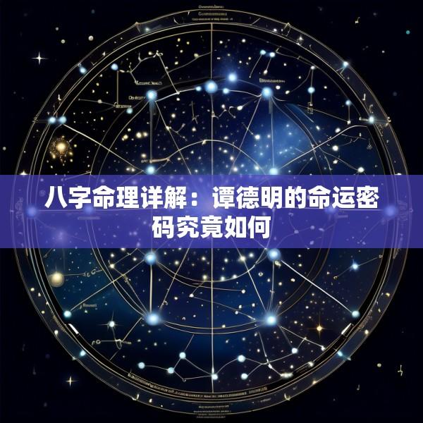 八字命理详解：谭德明的命运密码究竟如何