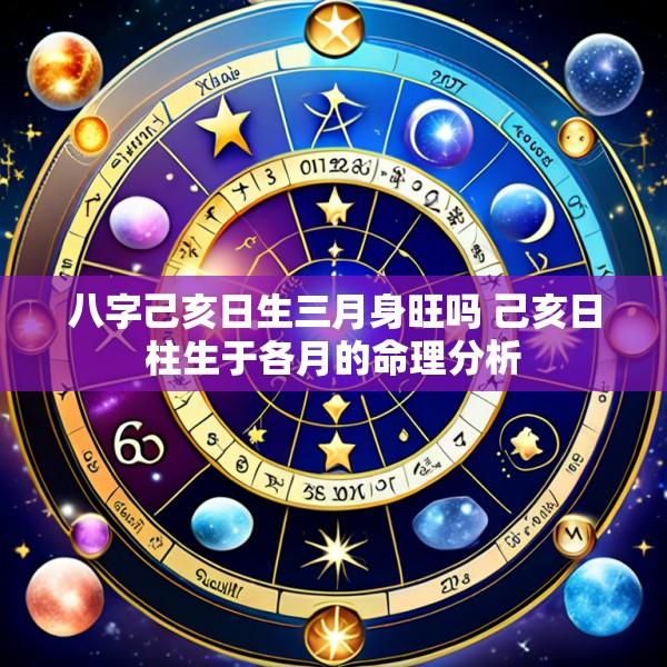 八字己亥日生三月身旺吗 己亥日柱生于各月的命理分析