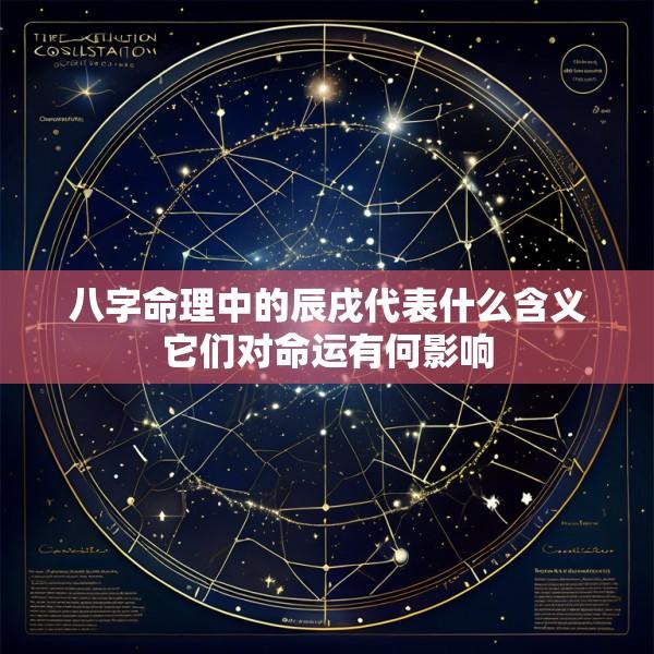 八字命理中的辰戌代表什么含义它们对命运有何影响