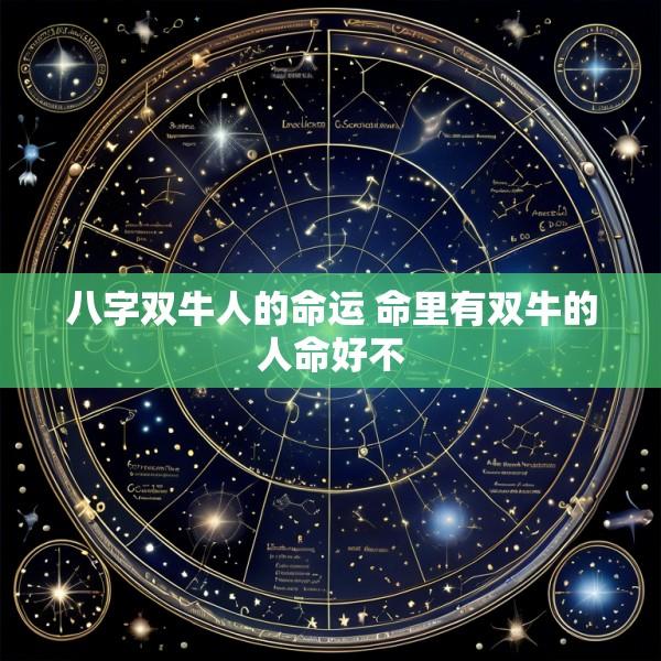八字双牛人的命运 命里有双牛的人命好不