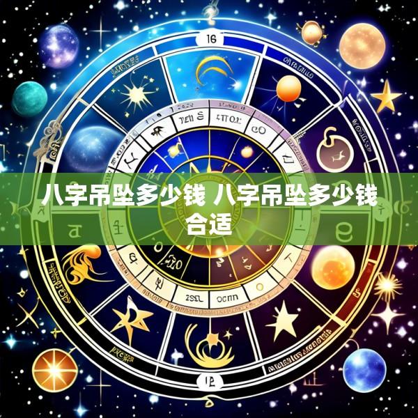 八字吊坠多少钱 八字吊坠多少钱合适