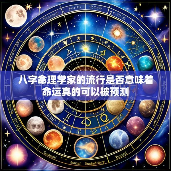 八字命理学家的流行是否意味着命运真的可以被预测