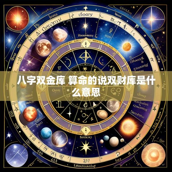 八字双金库 算命的说双财库是什么意思