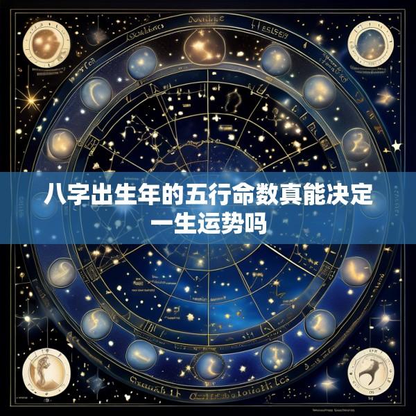 八字出生年的五行命数真能决定一生运势吗