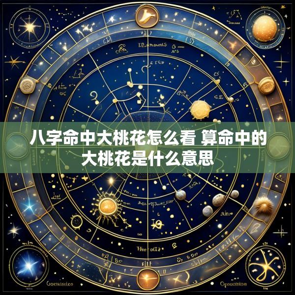 八字命中大桃花怎么看 算命中的大桃花是什么意思