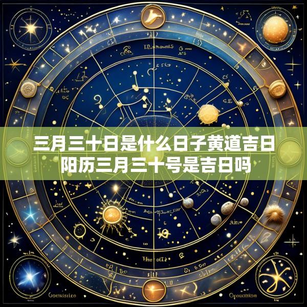 三月三十日是什么日子黄道吉日 阳历三月三十号是吉日吗