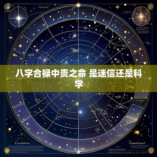 八字合禄中贵之命 是迷信还是科学