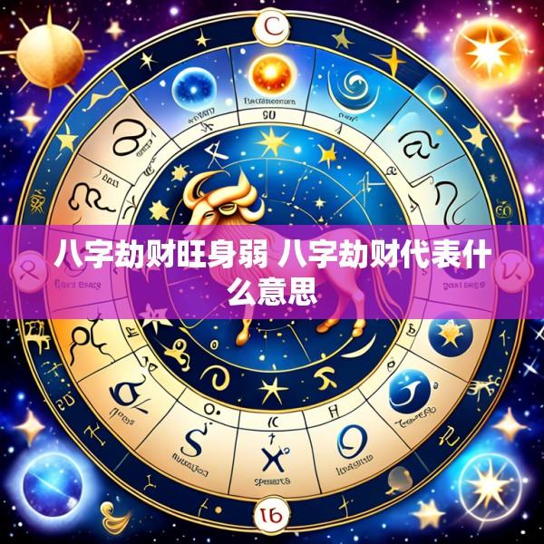 八字劫财旺身弱 八字劫财代表什么意思