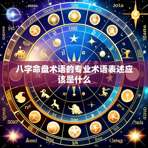 八字命盘术语的专业术语表述应该是什么