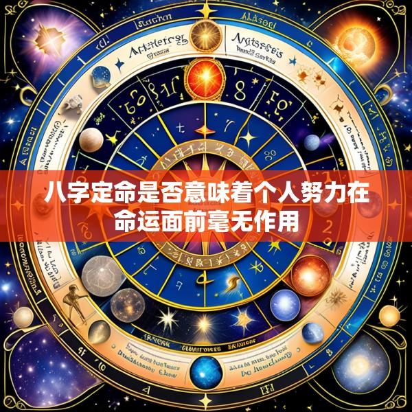 八字定命是否意味着个人努力在命运面前毫无作用
