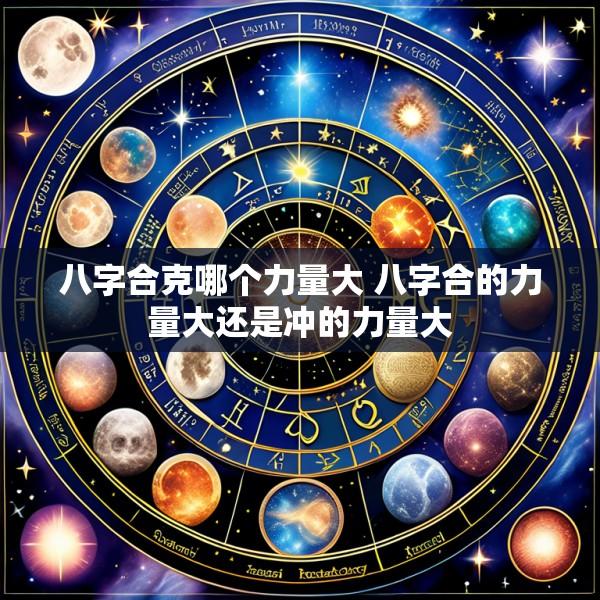 八字合克哪个力量大 八字合的力量大还是冲的力量大