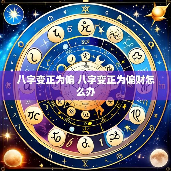 八字变正为偏 八字变正为偏财怎么办