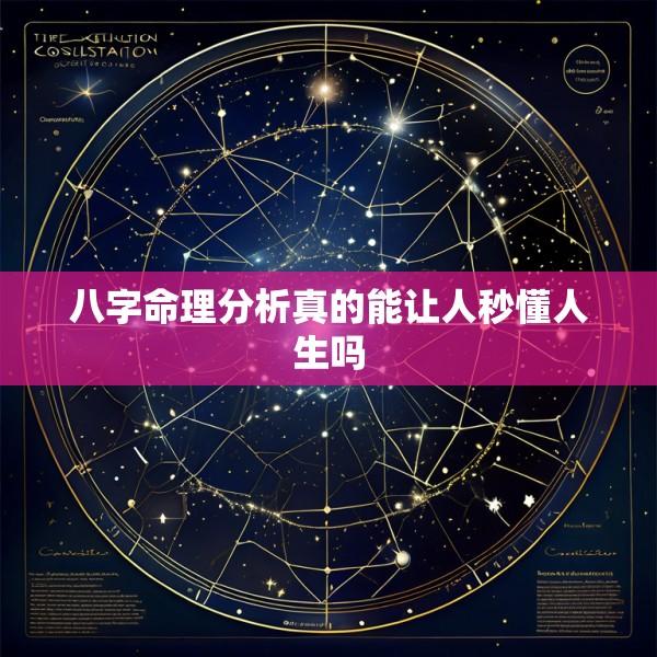 八字命理分析真的能让人秒懂人生吗