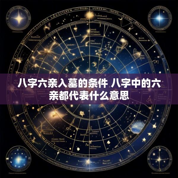 八字六亲入墓的条件 八字中的六亲都代表什么意思