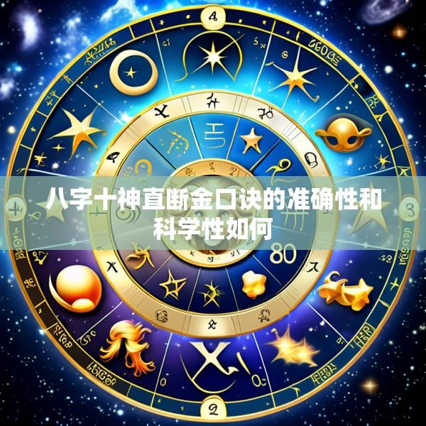 八字十神直断金口诀的准确性和科学性如何