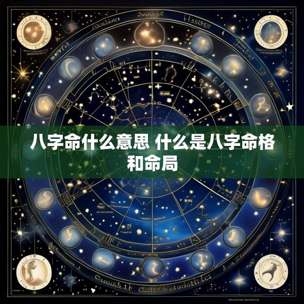 八字命什么意思 什么是八字命格和命局
