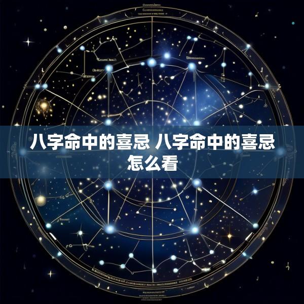 八字命中的喜忌 八字命中的喜忌怎么看