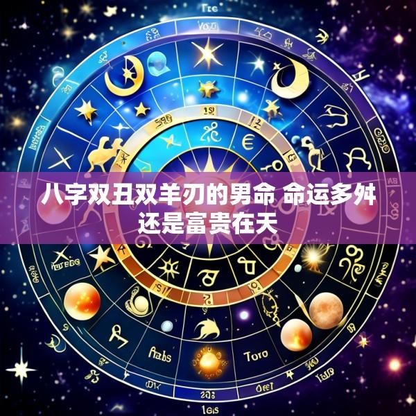 八字双丑双羊刃的男命 命运多舛还是富贵在天