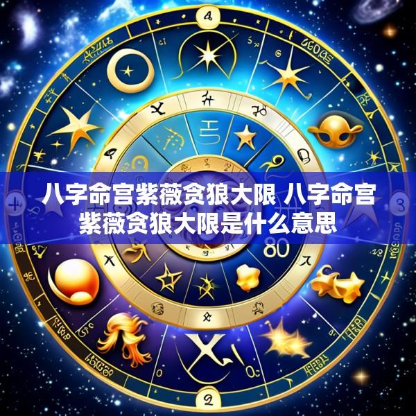 八字命宫紫薇贪狼大限 八字命宫紫薇贪狼大限是什么意思