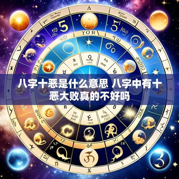 八字十恶是什么意思 八字中有十恶大败真的不好吗