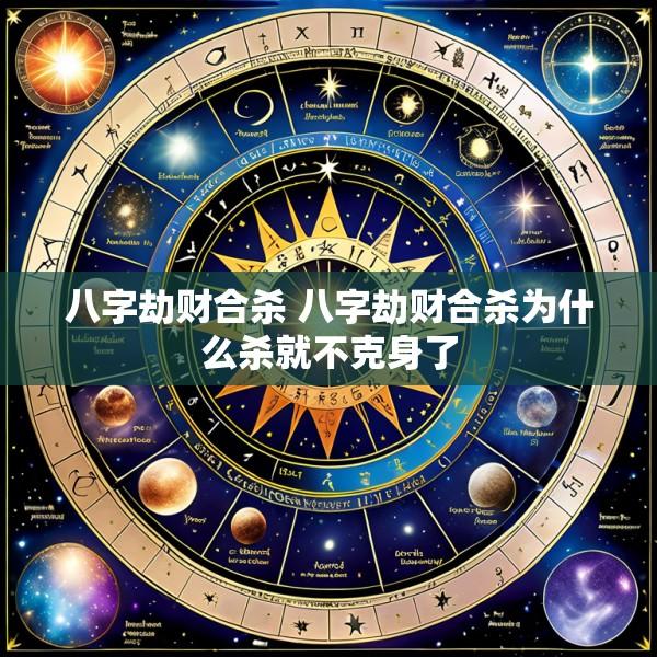 八字劫财合杀 八字劫财合杀为什么杀就不克身了