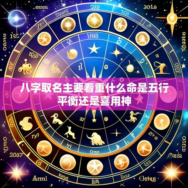 八字取名主要看重什么命是五行平衡还是喜用神