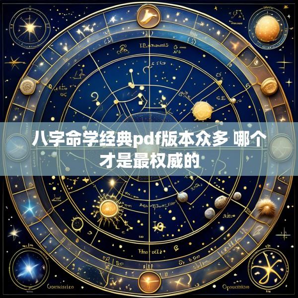 八字命学经典pdf版本众多 哪个才是最权威的