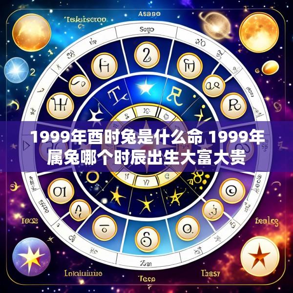 1999年酉时兔是什么命 1999年属兔哪个时辰出生大富大贵