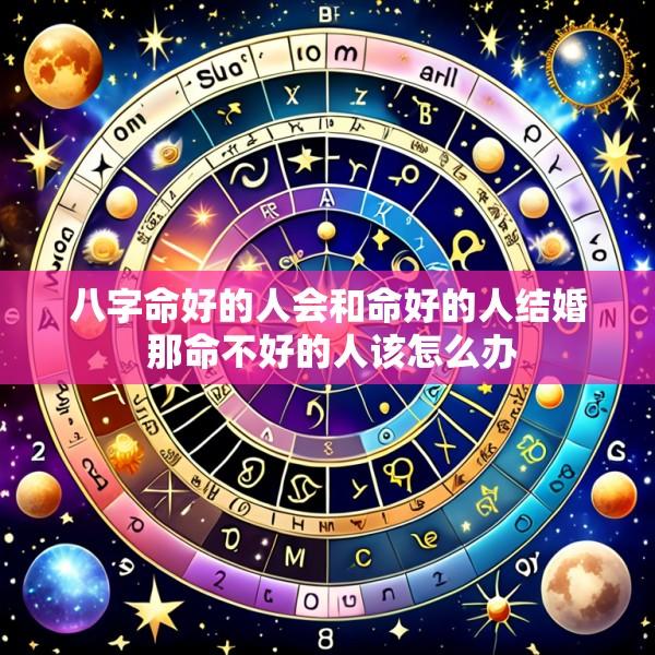 八字命好的人会和命好的人结婚 那命不好的人该怎么办