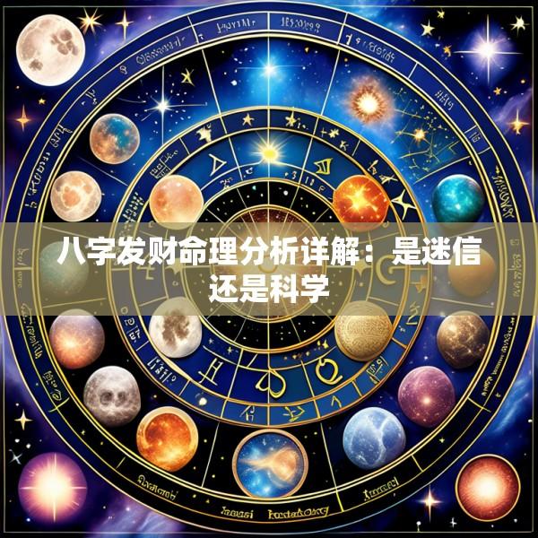 八字发财命理分析详解：是迷信还是科学