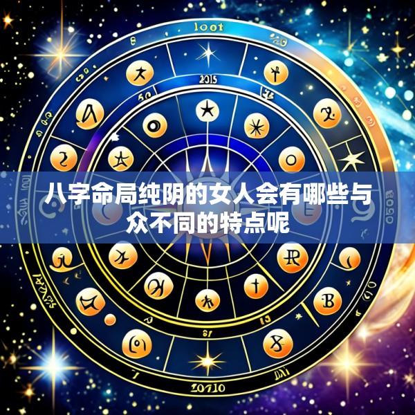 八字命局纯阴的女人会有哪些与众不同的特点呢