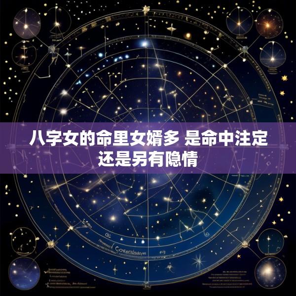 八字女的命里女婿多 是命中注定还是另有隐情