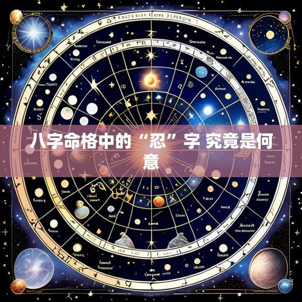 八字命格中的“忍”字 究竟是何意