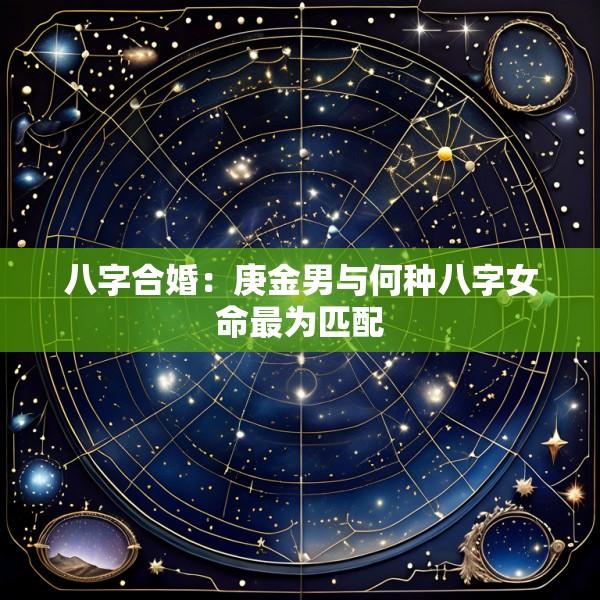 八字合婚：庚金男与何种八字女命最为匹配