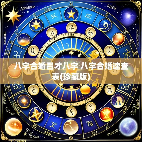 八字合婚吕才八字 八字合婚速查表(珍藏版)