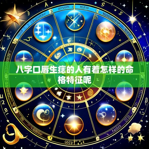 八字口唇生痣的人有着怎样的命格特征呢