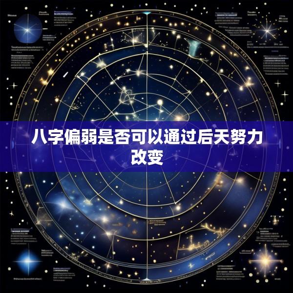 八字偏弱是否可以通过后天努力改变