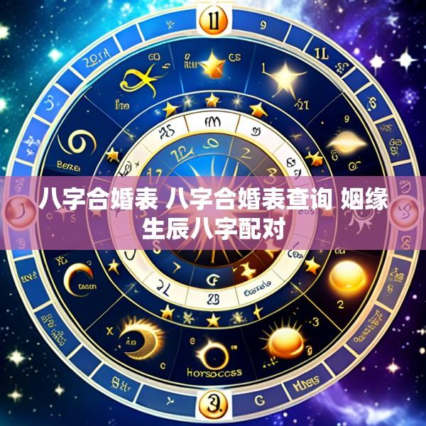 八字合婚表 八字合婚表查询 姻缘生辰八字配对