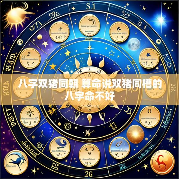 八字双猪同朝 算命说双猪同槽的八字命不好